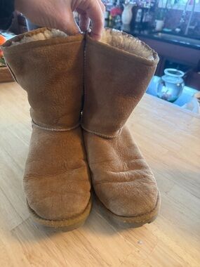 UGG Chestnut Suede Short Shearling Lined Booties